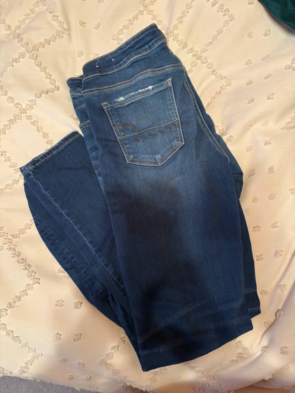 American Eagle Outfitters Dark Wash Skinny Jeans 14 LONG